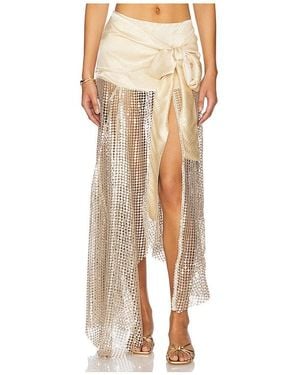 Siedres Falda Lumier En Color Cream,Metallic Talla (También En 36) - Neutro