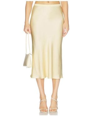 Anine Bing Bar Silk Skirt - Natural