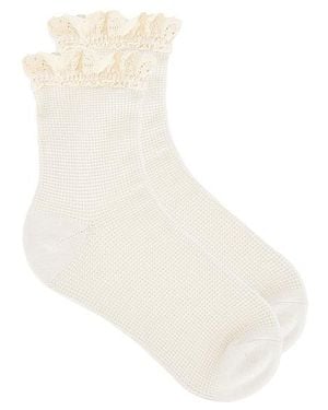 Free People Beloved Waffle Knit Ankle - White