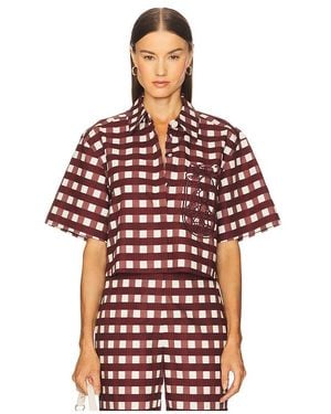 Clea Camisa Boxy Flavio En Color Vino Talla (También En Xs) - Rojo