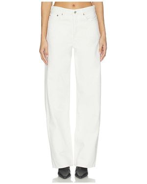 Agolde Arc Loose Wide Crop Jeans - White