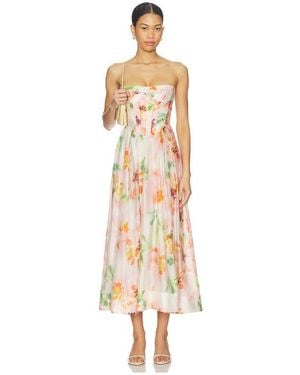 Bardot Lola Corset Midi Dress - White