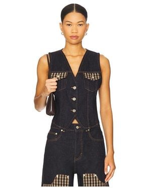 Ganni Chaleco Neppy En Color Azul Talla (También En 36, 38) - Negro