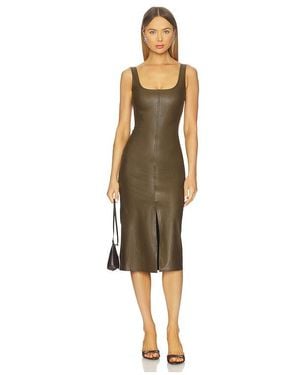 Commando Faux Leather Midi Tank Dress - Natural