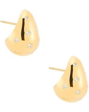 Mega Pendientes Sprinkle Teardrop En Color Oro Metálico Talla