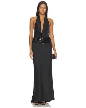 Runaway the Label Marcella Deep Plunge Maxi Dress - Black