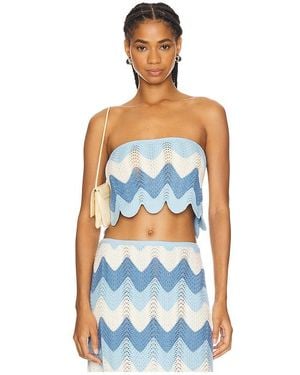 Devon Windsor Somi Top En Color Azul Talla En