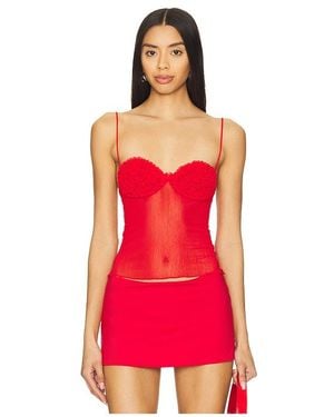Lovers + Friends Steph Sheer Top - Red