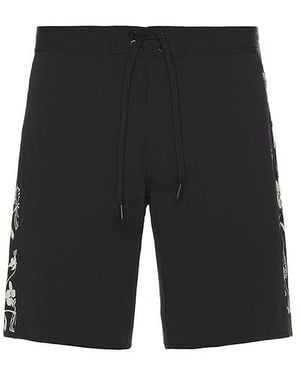 Rivvia Projects Disclosure Floral Pursuit 19 Swim Trunk - Black