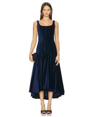 Alice + Olivia Diana Sleeveless Structured Midi Dress - Blue