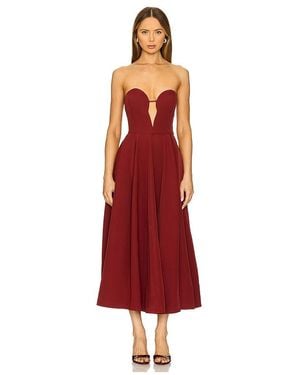 Bardot X Revolve Opal Volume Midi Dress - Red