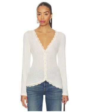 Free People Big Love Cardi En Color Crema Talla (También En M, S, Xl, Xs) - Blanco
