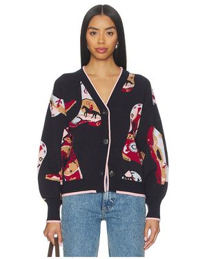 Never Fully Dressed Cowboy Boots Cardigan - Blue