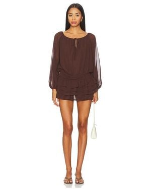 Amanda Uprichard Dallas Skort Romper - Brown