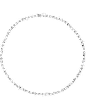 Shashi Oval Tennis Necklace - Metallic