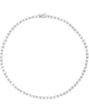 Shashi Oval Tennis Necklace - Metallic