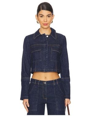 Amanda Uprichard Cotton Denim Jacket - Blue