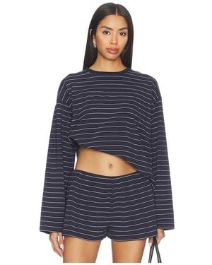 WeWoreWhat Long Sleeve Boxy Shirt - Blue