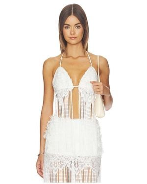 Kim Shui Fringe Top - White