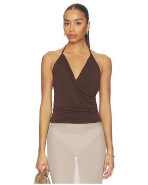geel Julian Halter Top - Brown