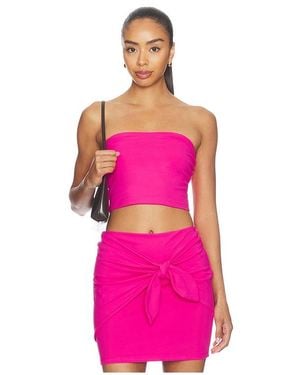 Susana Monaco Crop Tube Top - Pink