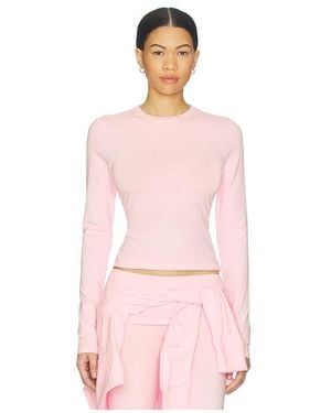 Skims Cotton Jersey Long Sleeve T-Shirt - Pink