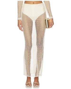 PATBO Crochet Bloom Skirt - Natural