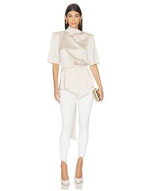 Gestuz X Barbie Teressa Short Sleeve Blouse - White
