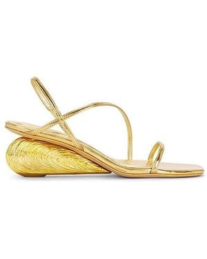 Jonathan Simkhai Bridget Oyster Shell Wedge Sandal - Metallic