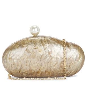 8 Other Reasons Marbled Acrylic Clutch Bag - Metallic