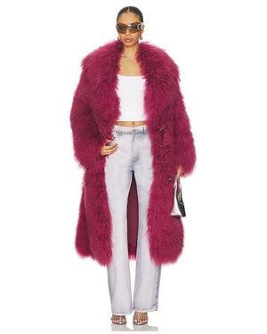 OW Collection Thea Maxi Coat - Red