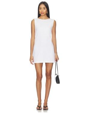 Leset Nando Boatneck Mini Dress - White