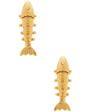 Brinker & Eliza Pendientes Largos Anchovy En Color Oro Metálico Talla