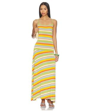 Solid & Striped Vestido Lottie En Color Verde, Naranja Talla (También En M, S, Xl, Xs) - Amarillo