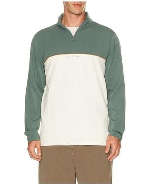 Travis Mathew Travis Mathew Fibercloud Colourblock Quarter Zip Jumper - Green