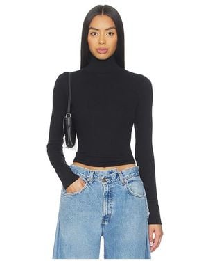 PERFECTWHITETEE Hayden Turtleneck Top - Blue