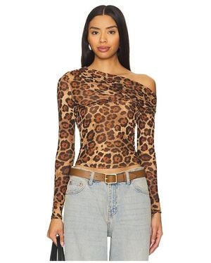 AFRM Top De Malla Con Un Solo Hombro Barry En Color Marrón Talla (También En Xxs, Xs, S, M, L, Xl, Xxl, 3X) - Multicolor