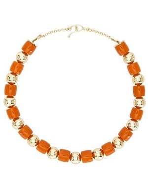 Eddie Borgo Halskette Mit Perlen Marcy - Orange