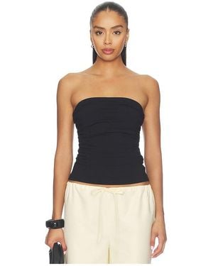 Susana Monaco Waist Gathered Tube Top - Blue
