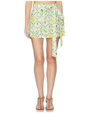 VERANDAH Wrap Mini Skirt - Yellow