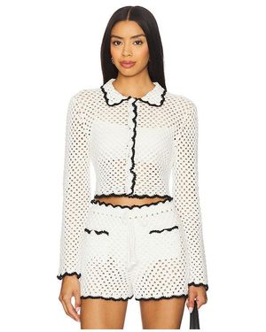 Stone Cold Fox X Revolve Holly Hand Crochet Collared Shirt En Color Blanco Talla En