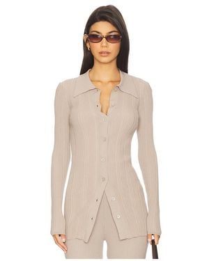 Remain Rib Knit Cardigan - Natural