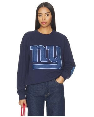 Terez New York Giants Denim Patch Crew Jumper - Blue
