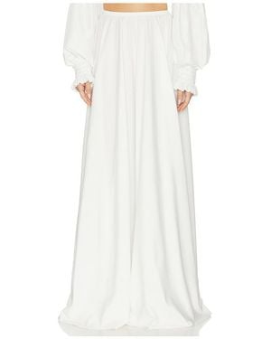 Norma Kamali Flared Skirt To Floor - White