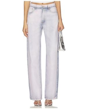 MSGM Light Wash Jean - White