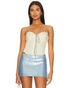 GUIZIO Pintuck Corset - Blue