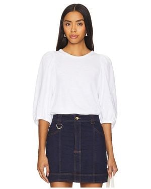 Nation Ltd Evita Balloon Sleeve Top - White