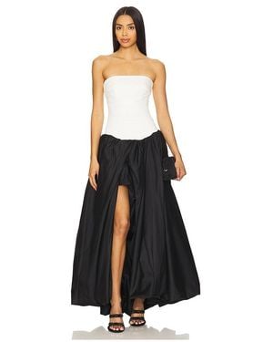Aje. Violette Bubble Hem Maxi Dress - White