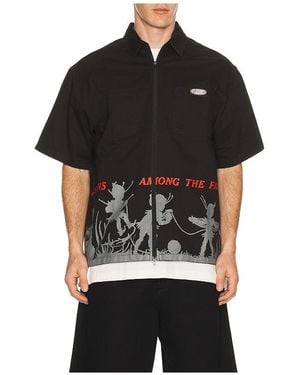 Pleasures Fairies Zip Shirt - Black