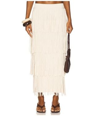 Simon Miller Za Za Knit Fringe Skirt - White